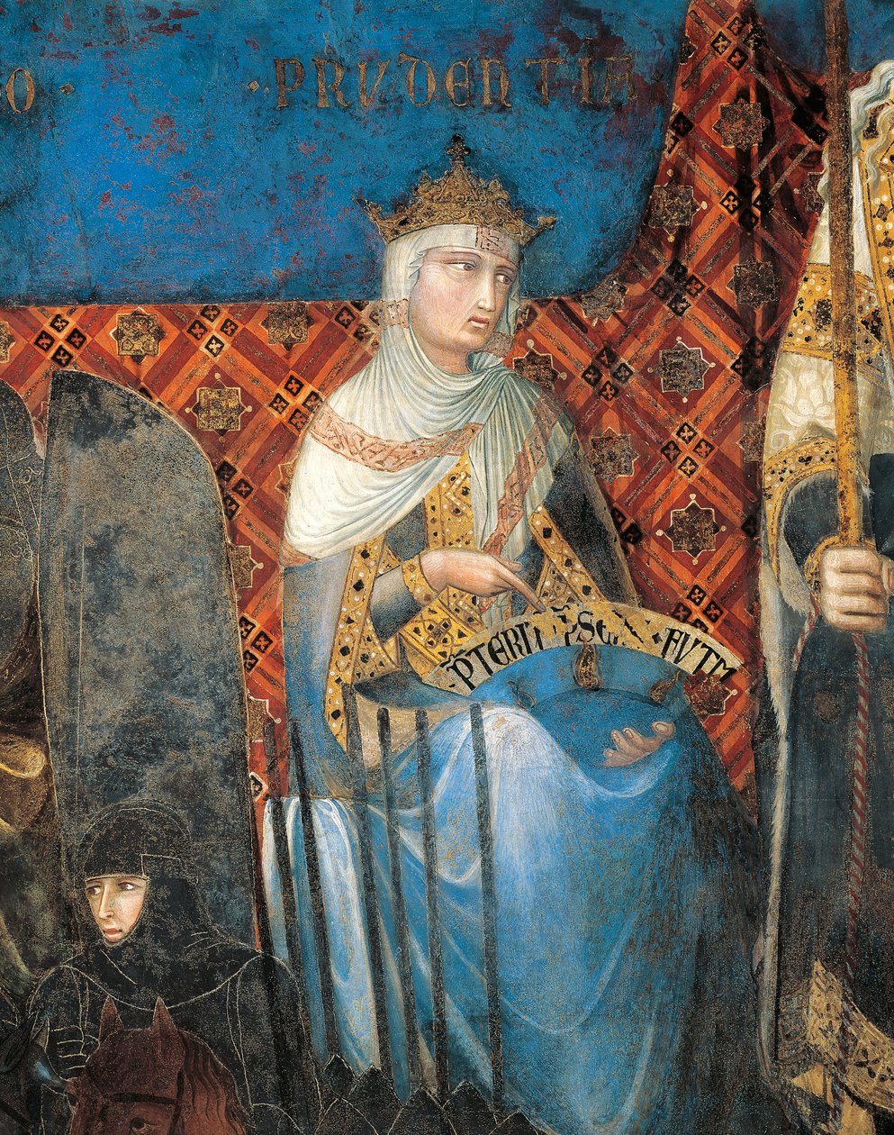 Allégorie du bon gouvernement, prudence (détail) - Ambrogio Lorenzetti