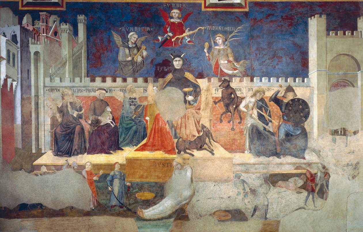 Allégorie du mauvais gouvernement (détail) - Ambrogio Lorenzetti