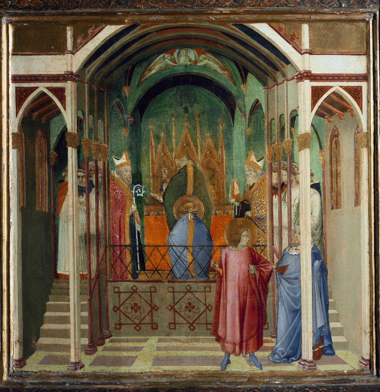 Élection de Nicolas comme évêque de Myre (Scènes de la vie de Saint Nicolas) - Ambrogio Lorenzetti