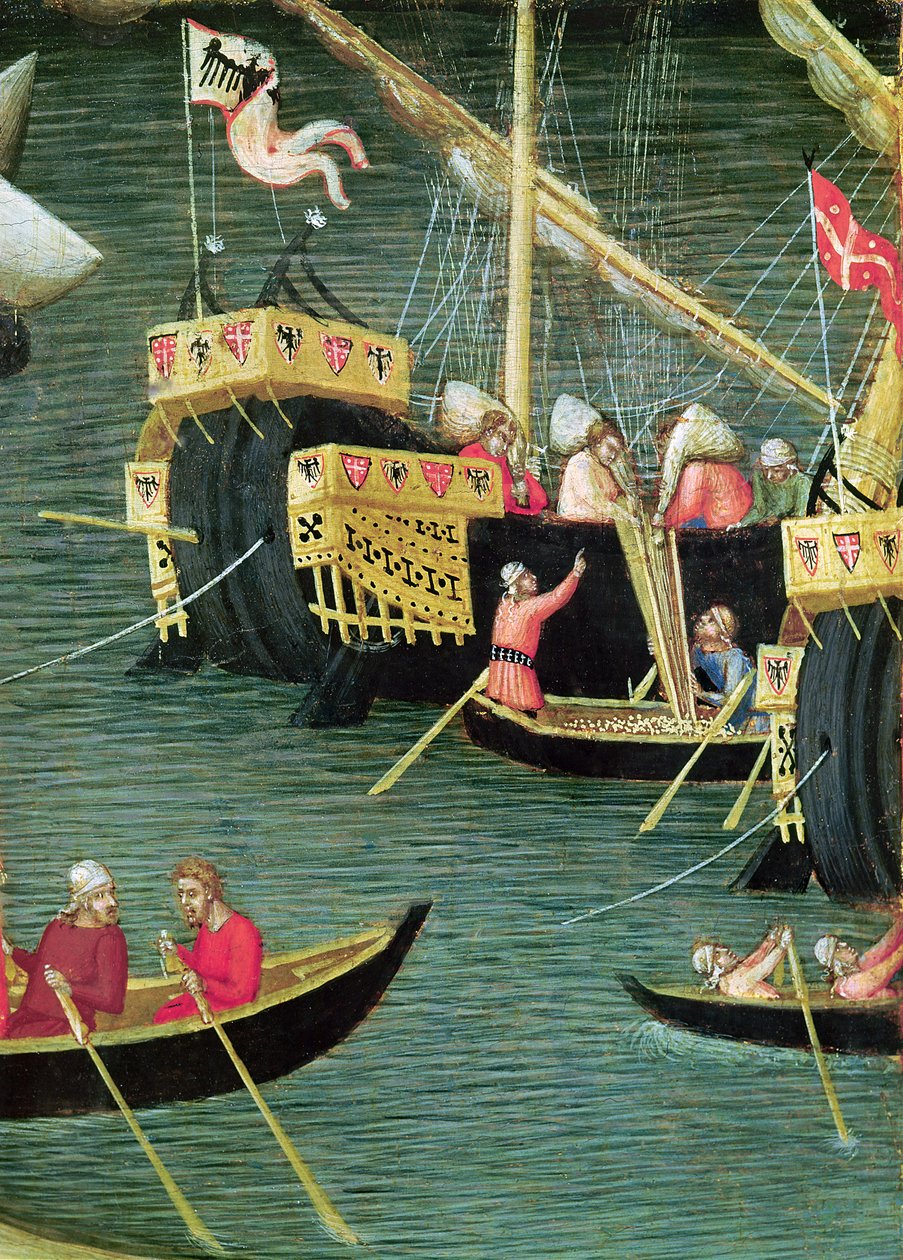 Saint Nicolas sauve Mira de la famine (détail), vers 1327-32 - Ambrogio Lorenzetti