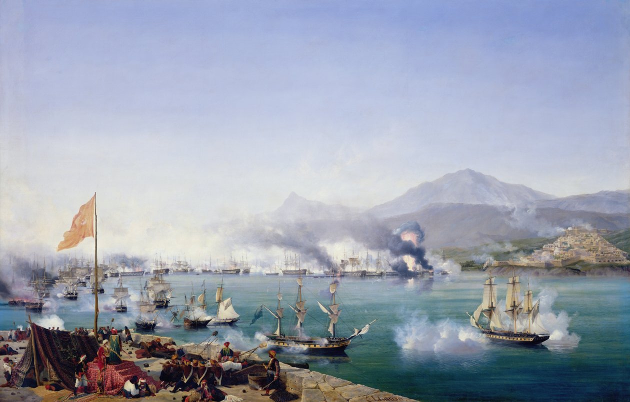 La bataille de Navarin, 20 octobre 1827 - Ambroise Louis Garneray