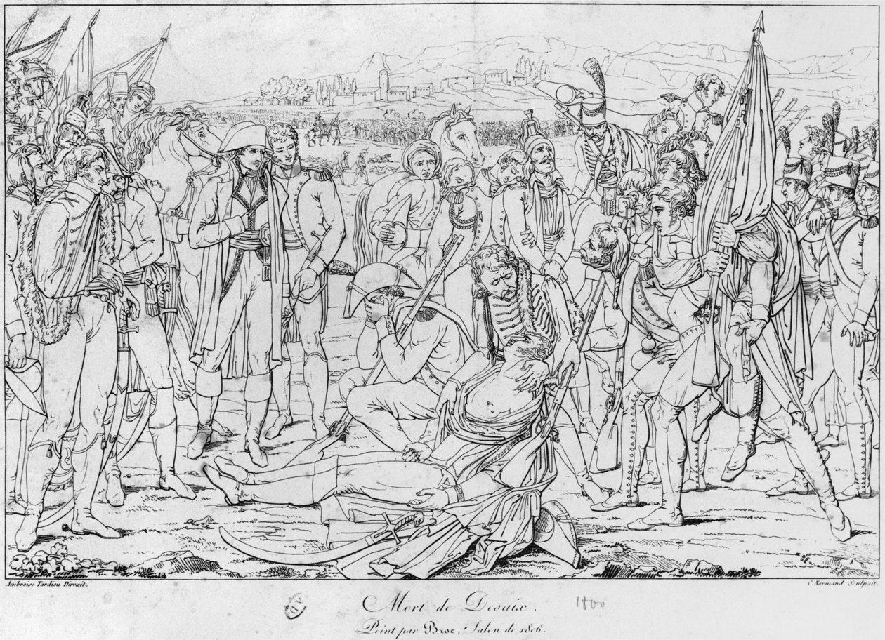 Mort du général Desaix à la bataille de Marengo le 14 juin 1800, d