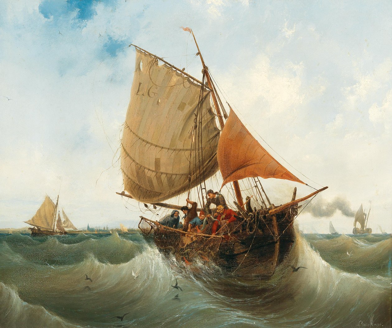 La pêche sur la côte - Ambroise Louis Garneray