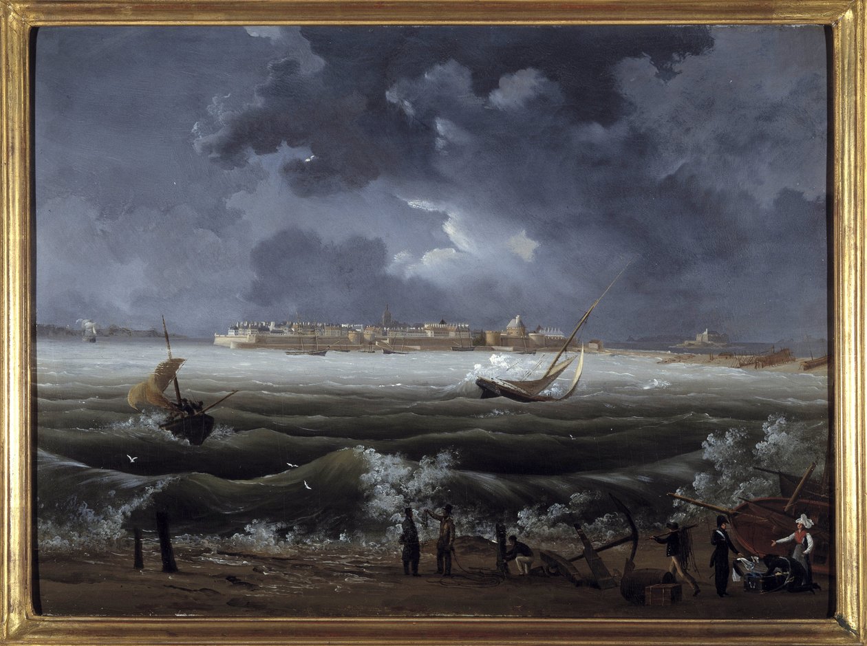 Saint-Malo, par Louis Garneray, sd. vers 1820 - Ambroise Louis Garneray