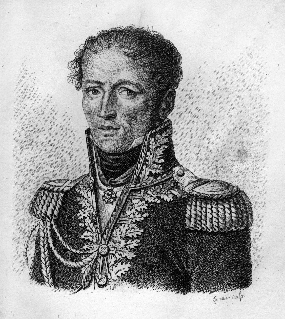 Antoine, Comte Drouot Général français (1774-1847) - dans "Portraits des généraux français suite aux victoires et conquêtes des Français". Gravé par Ambroise Tardieu en 1818. Collection Stella. - Ambroise Tardieu