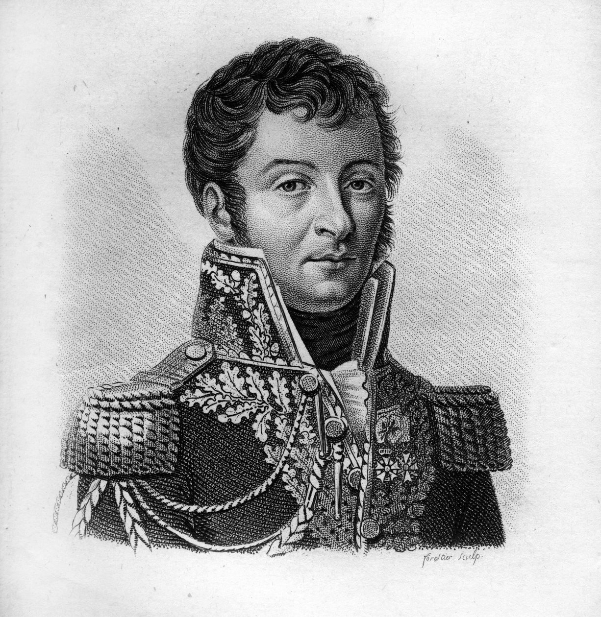 Auguste Julien Bigarré 1775-1838 - dans « Portraits des généraux français suivant les victoires et conquêtes des Français ». Gravé par Ambroise Tardieu en 1818. Collection Stella. - Ambroise Tardieu