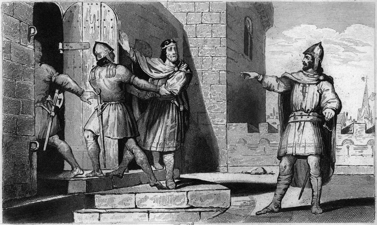Charles III (879-929) le Simple fait prisonnier par un de ses soldats en 923 - Emprisonnement de Charles III le Simple (879-929), 923 : croyant trouver refuge auprès d