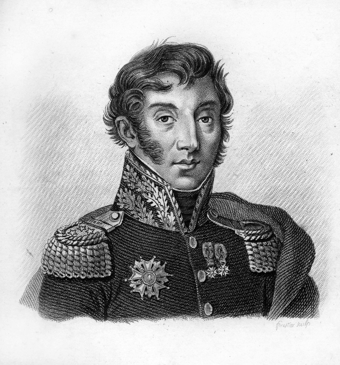 Comte Jean Maximilien Lamarque (1770-1832), général et homme politique français dans "Portraits des généraux français suivant les victoires et conquêtes des Français". Gravé par Ambroise Tardieu en 1818. Collection Stella - Ambroise Tardieu