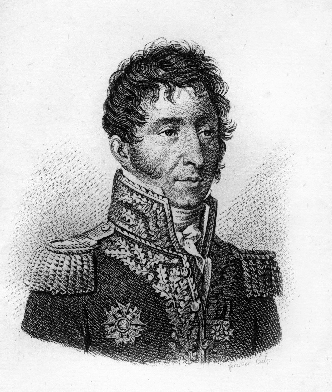 Étienne Pierre Sylvestre Ricard (1771-1843) - dans « Portraits des généraux français en suite les victoires et conquêtes des Français ». Gravé par Ambroise Tardieu en 1818. Collection Stella. - Ambroise Tardieu