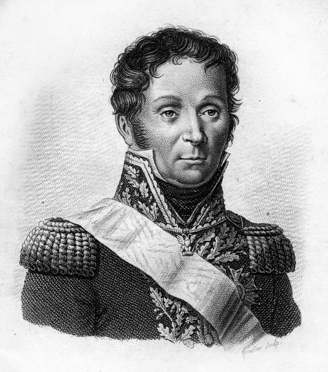 François Étienne Kellermann Fils (1770-1835), général de cavalerie - dans "Portraits des généraux français suite aux victoires et conquêtes des Français". Gravé par Ambroise Tardieu en 1818. Collection Stella. - Ambroise Tardieu