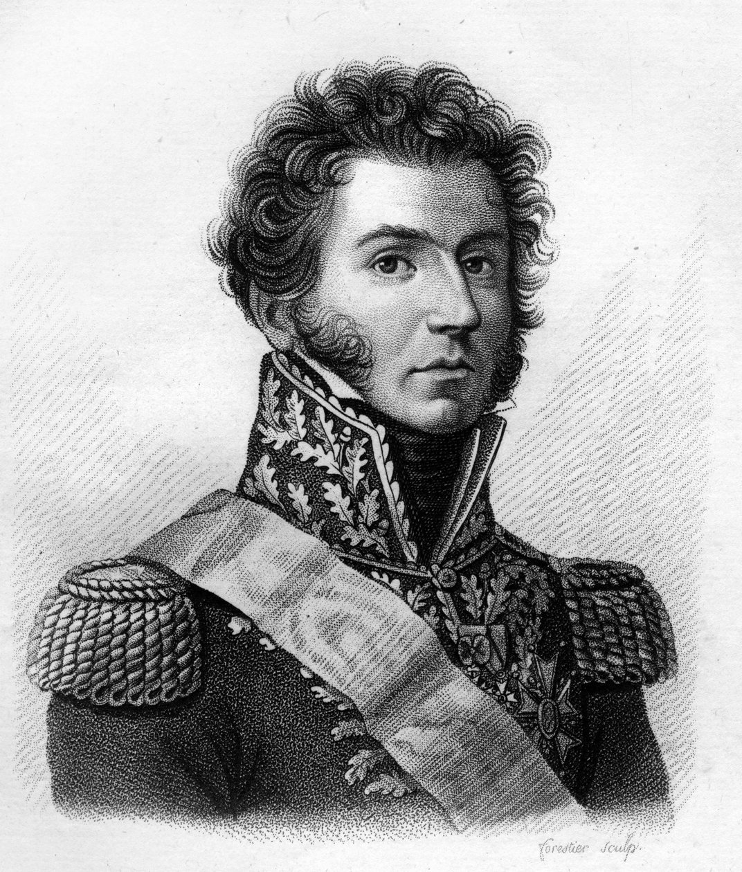 Gabriel Jean Joseph, Comte Molitor Maréchal de France (1770-1849) - dans "Portraits des généraux français suite aux victoires et conquêtes des Français". Gravé par Ambroise Tardieu en 1818. Collection Stella. - Ambroise Tardieu