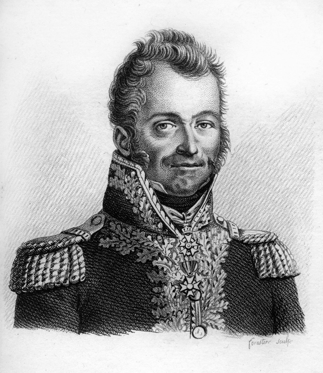 Jean François Rome, général de brigade (1773-1826) - dans « Portraits des généraux français suivant les victoires et conquêtes des Français ». Gravé par Ambroise Tardieu en 1818. Collection Stella - Ambroise Tardieu