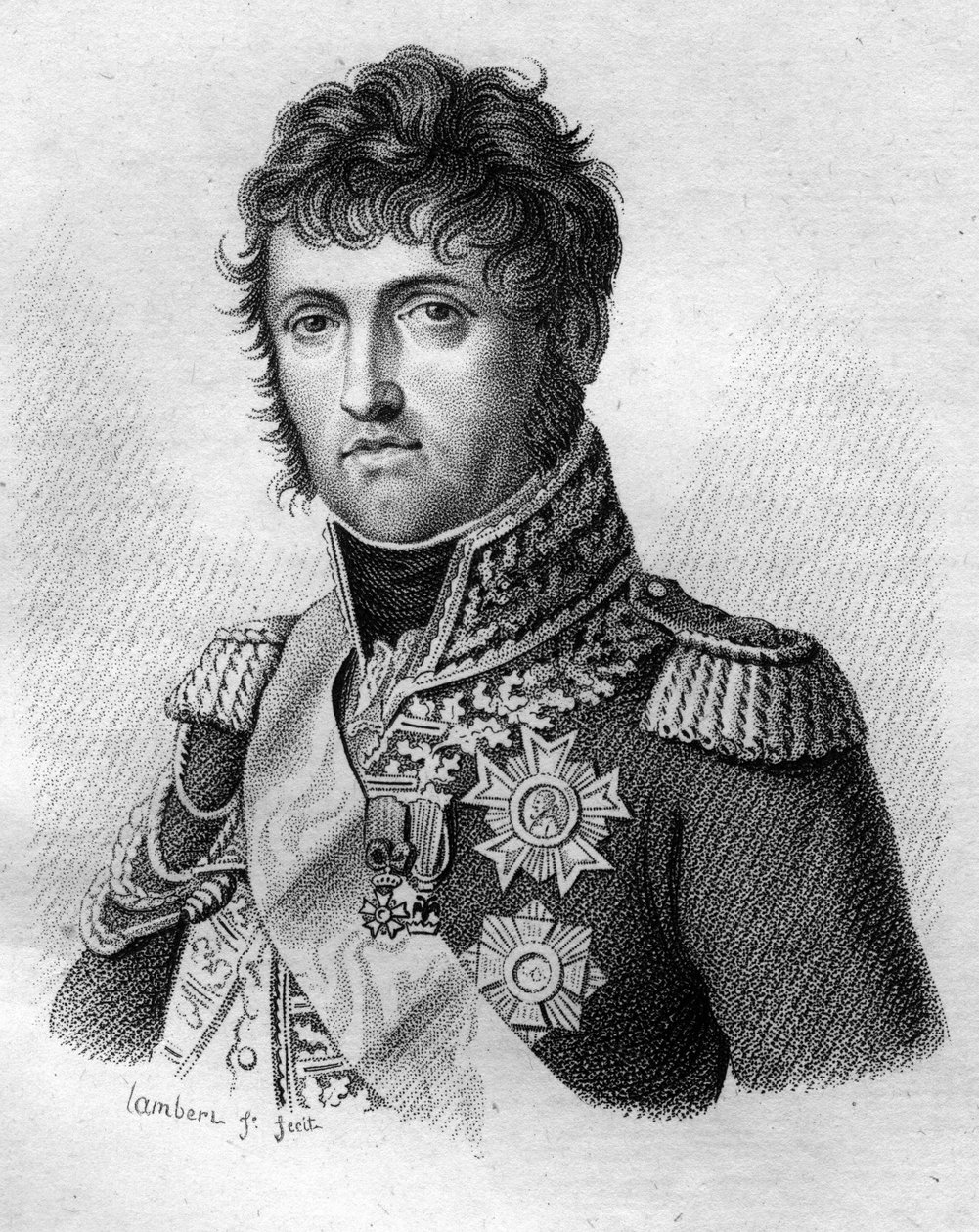 Jean de Dieu Nicolas Soult, Duc de Dalmatie. Général puis Maréchal de France (1769 - 1851) dans « Portraits des généraux français en suite aux victoires et conquêtes des Français » Gravé par Ambroise Tardieu en 1818. Collection Stella. - Ambroise Tardieu