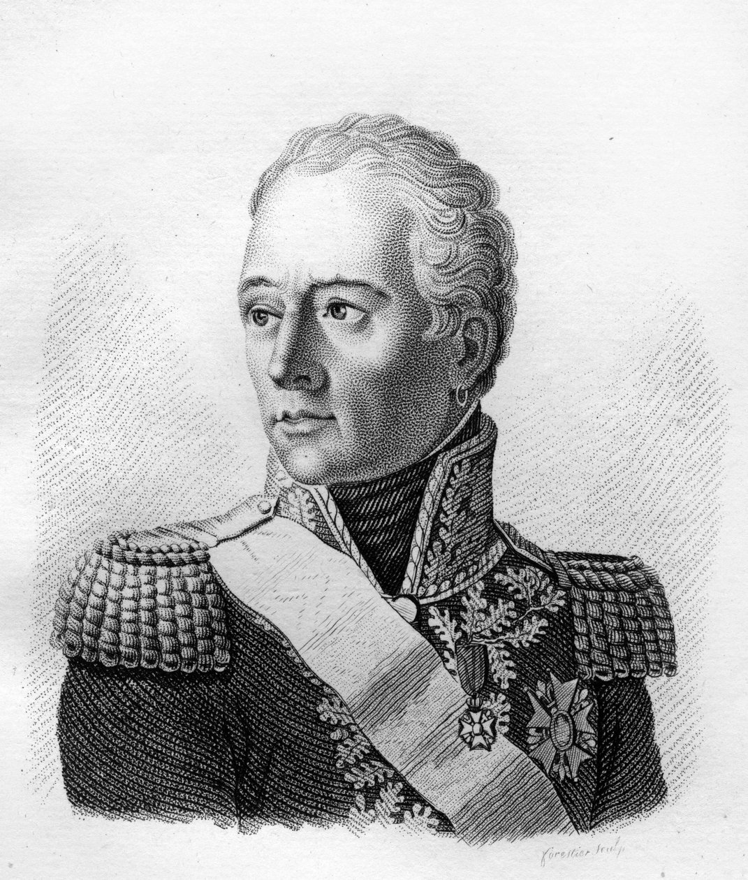 Louis Marie Turreau de Garambouville (1756-1816), général français - dans « Portraits des généraux français suivant les victoires et conquêtes des Français ». Gravé par Ambroise Tardieu en 1818. Collection Stella - Ambroise Tardieu