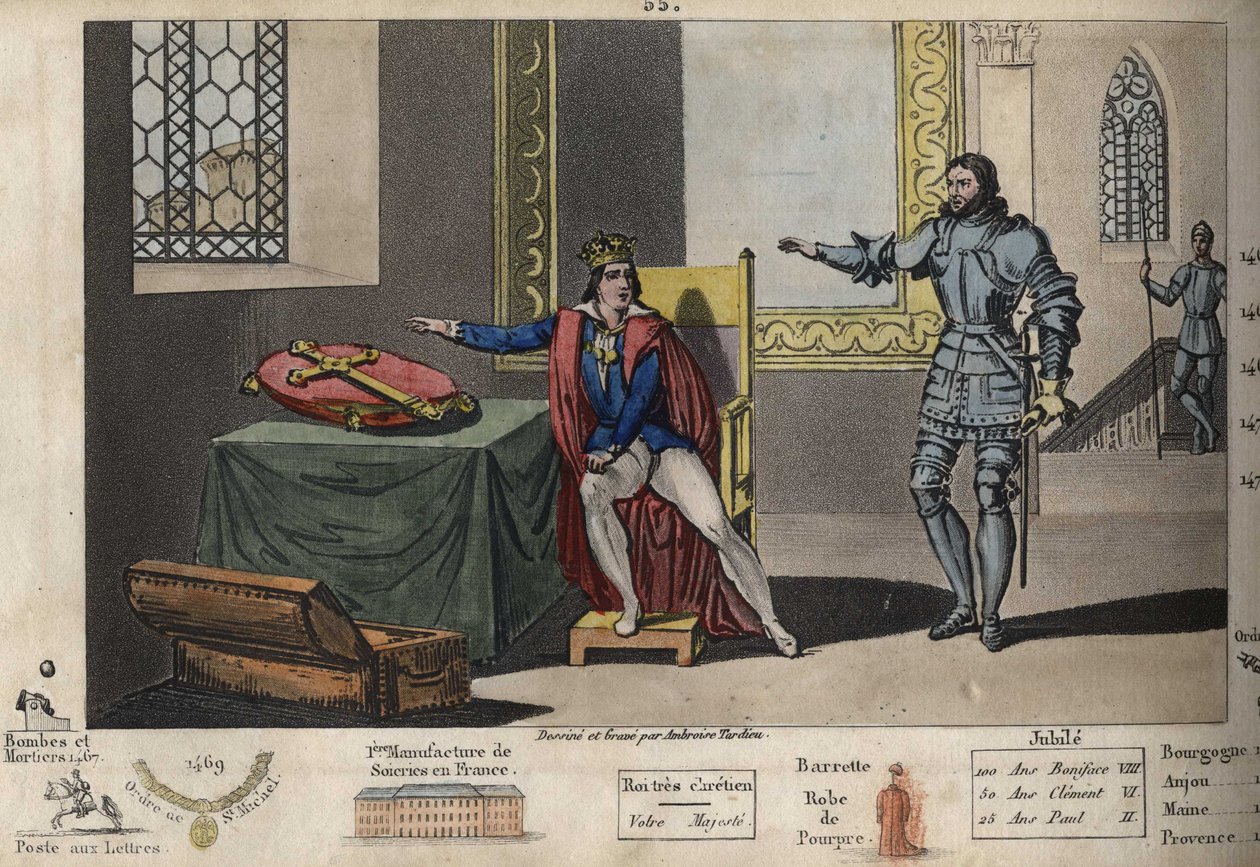 Louis XI (1423-1483) est retenu prisonnier à Péronne, et depuis son appartement, il peut voir la tour où Charles III est mort après 6 ans de captivité. Il ne retrouva la liberté qu