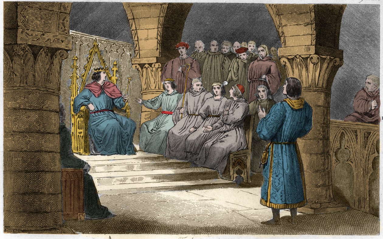 Philippe V (1294-1322) le Long et les États-Généraux rejettent les prétentions de Jeanne II (loi salique) - Ambroise Tardieu