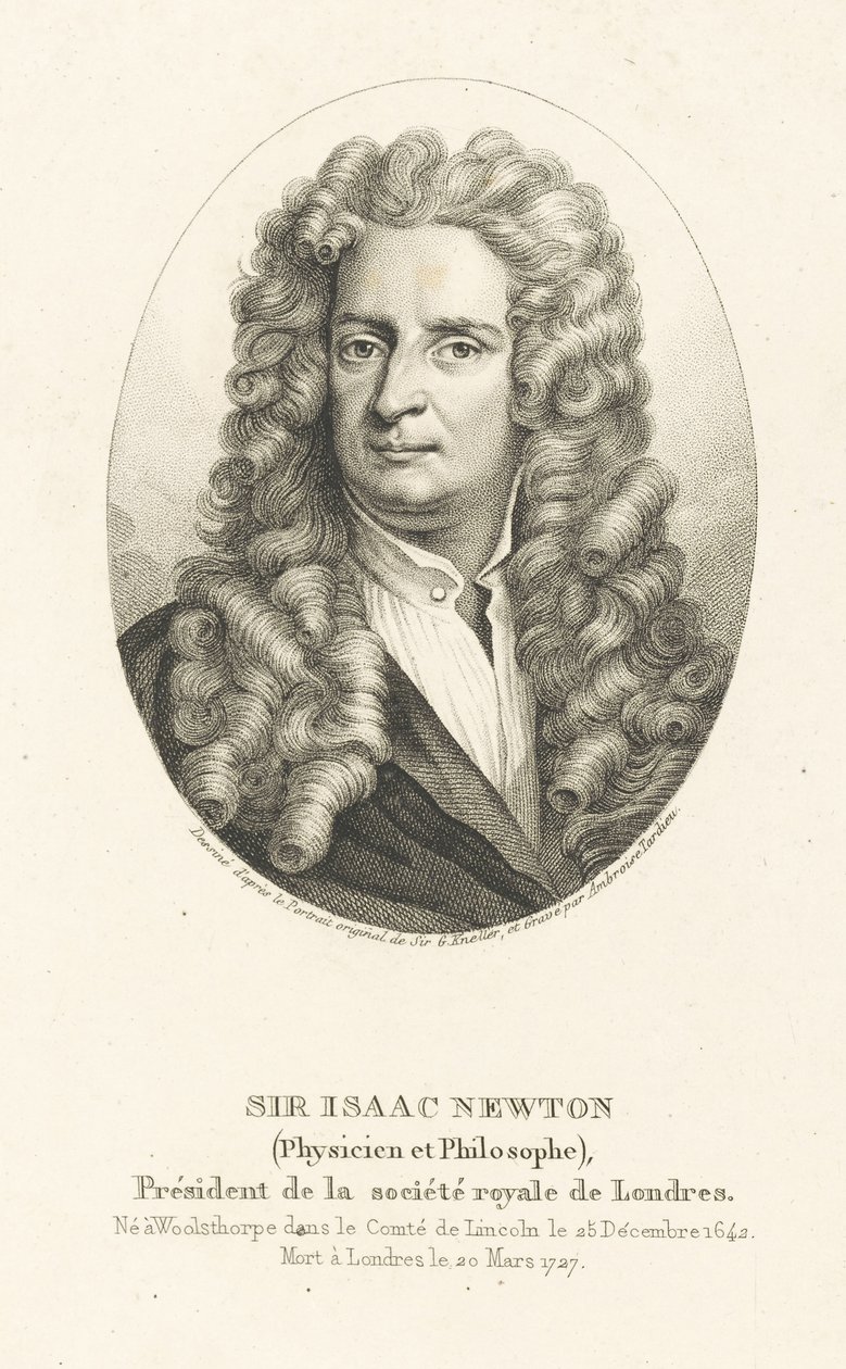 Portrait de Sir Isaac Newton 1642-1727, vers 1830-1840 - Ambroise Tardieu