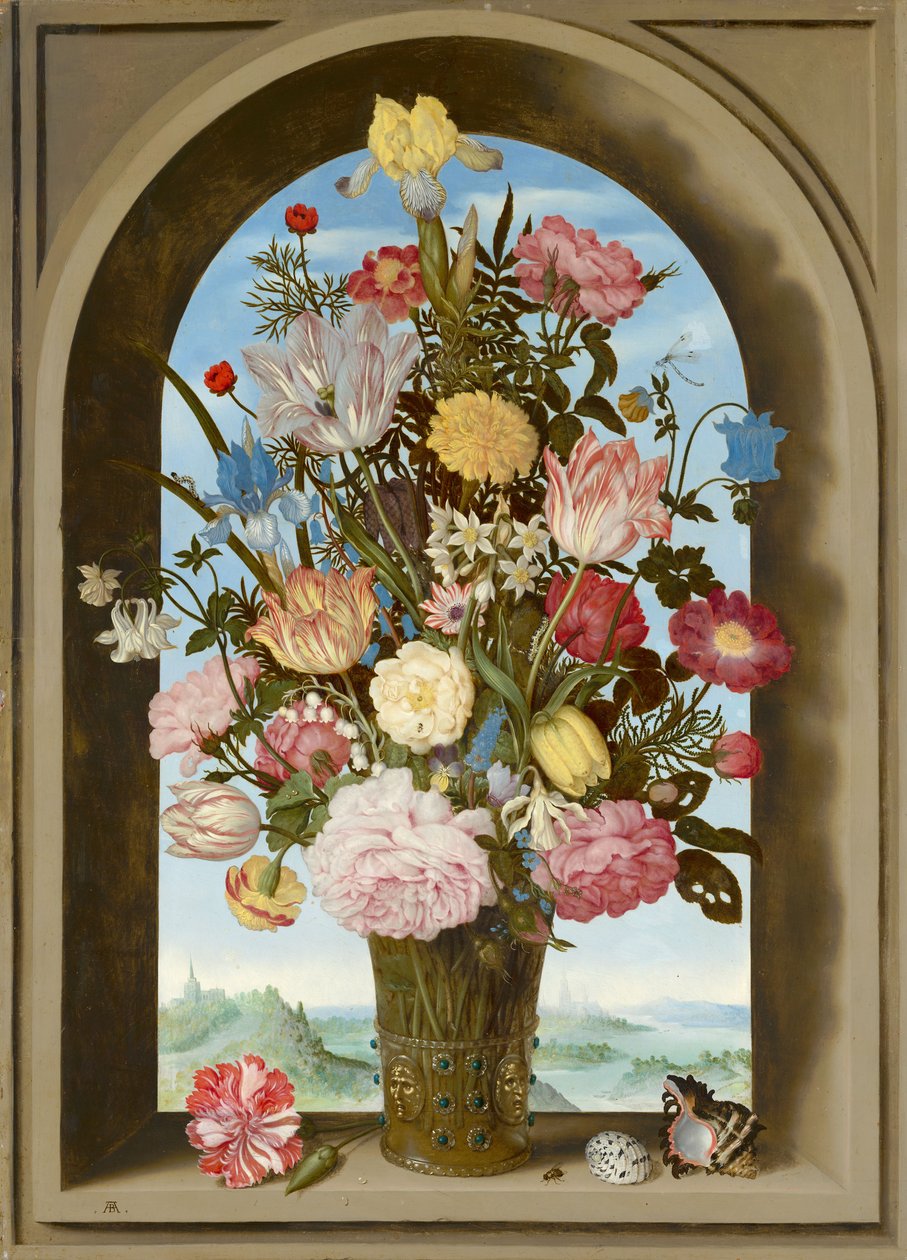 Vase de Fleurs à une Fenêtre - Ambrosius the Elder Bosschaert