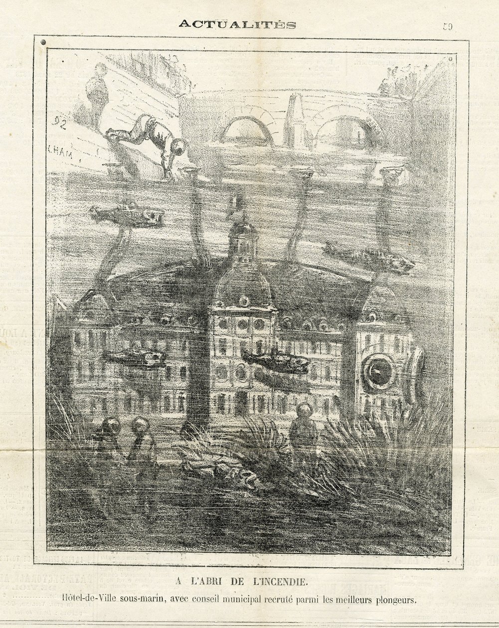 Illustration de Cham (1819-1879) dans Le Charivari - Amédée de Noé