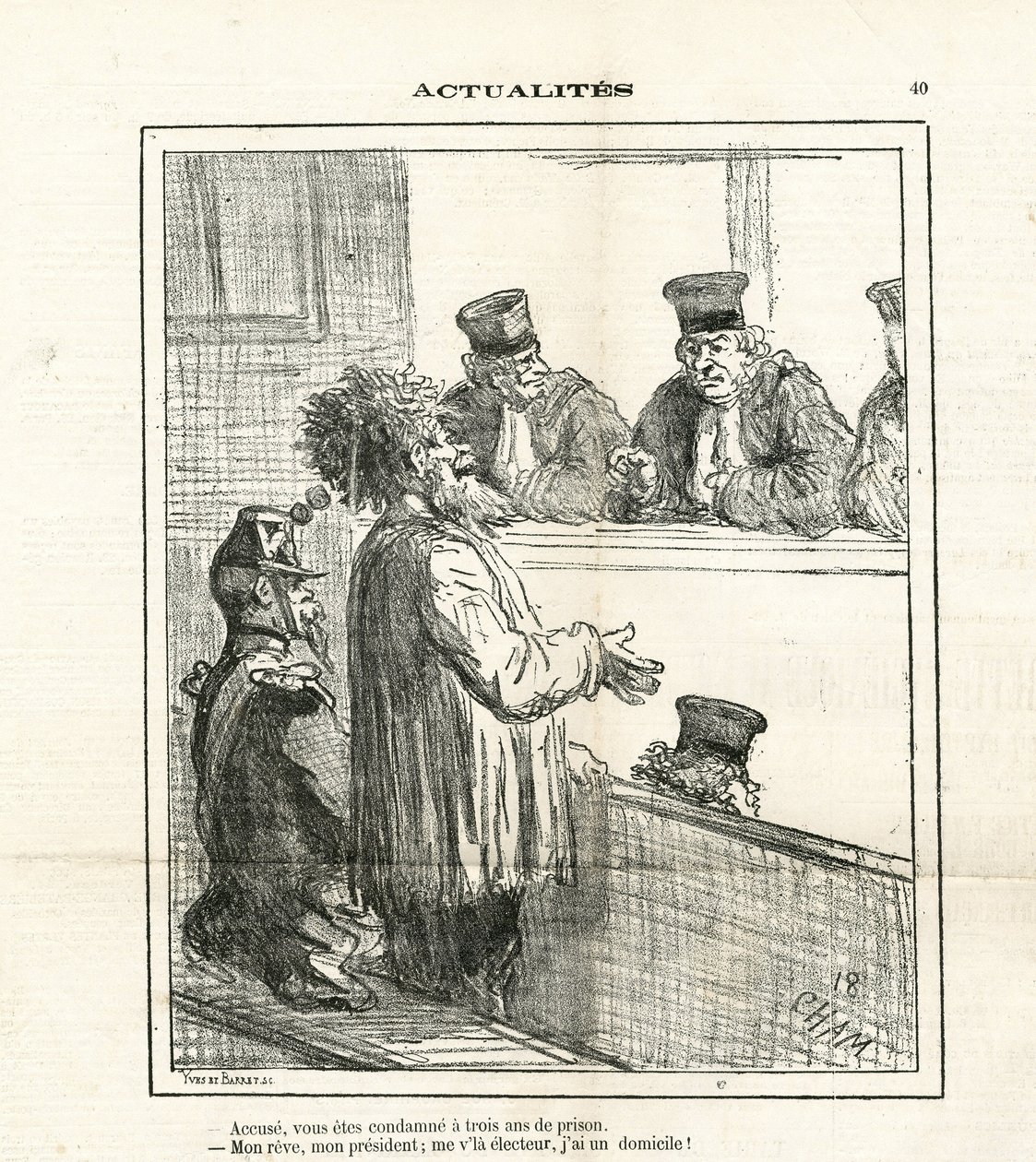 Illustration de Cham (1819-1879) dans Le Charivari - Amédée de Noé