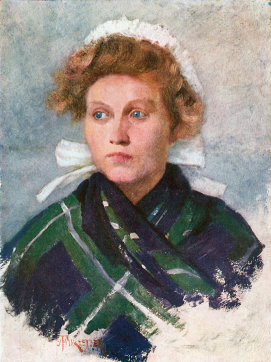 Jeune femme flamande (lithographie couleur) - Amedee (after) Forestier