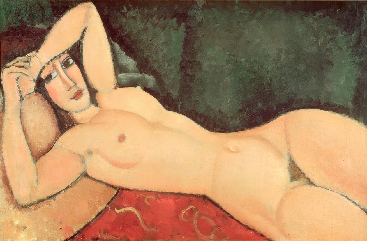 Nu couché, un bras replié sur le front - Amedeo Modigliani