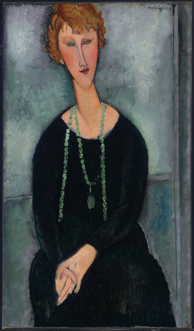 Femme au collier vert (Madame Menier) - Amedeo Modigliani