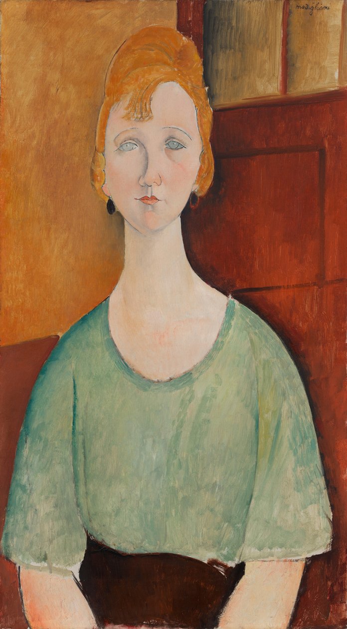 Une fille en chemisier vert - Amedeo Modigliani