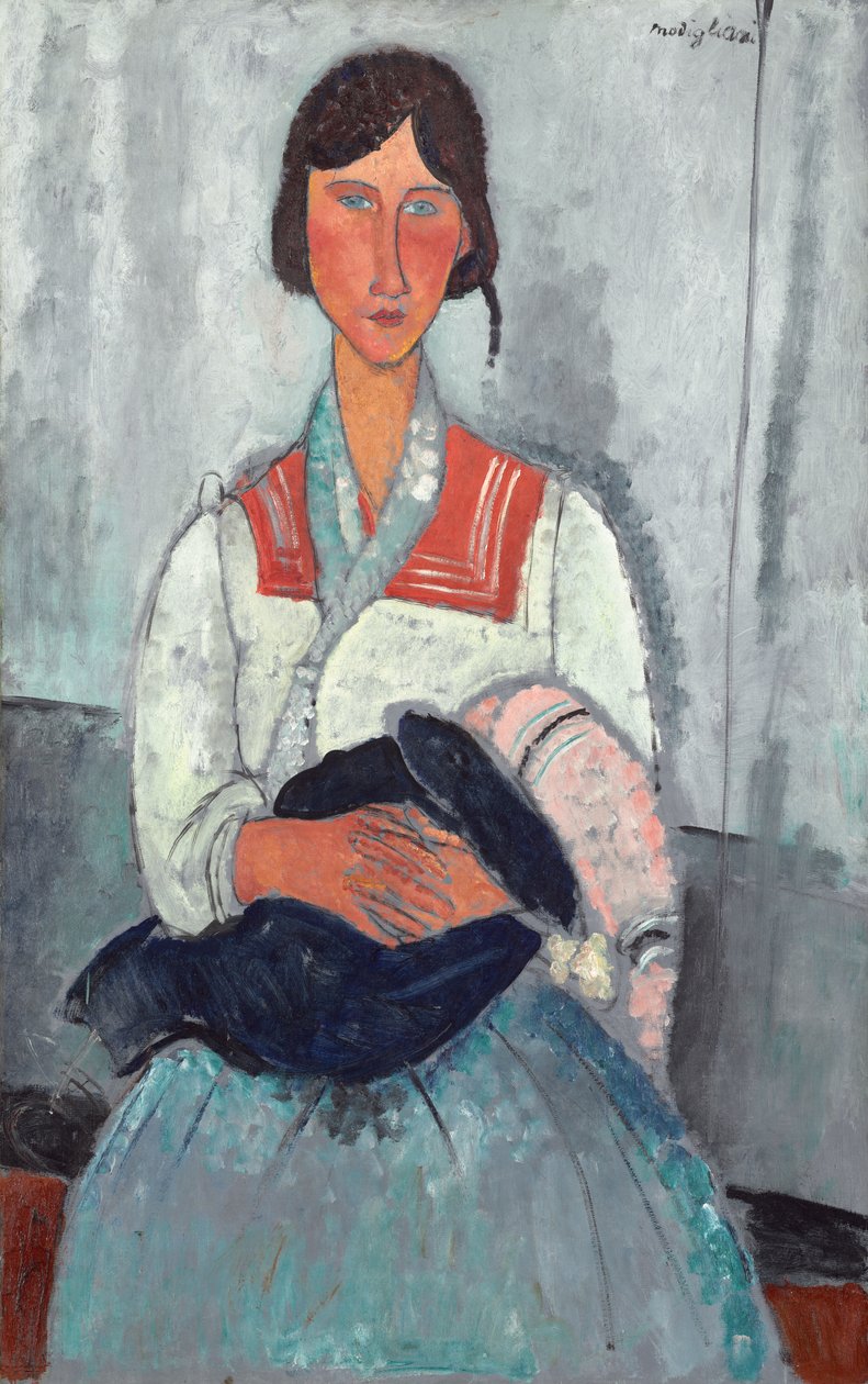 Femme gitane avec bébé - Amedeo Modigliani