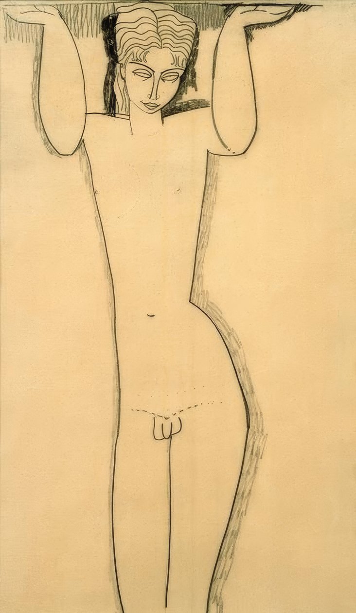 Jeune homme nu (Atlas) - Amedeo Modigliani