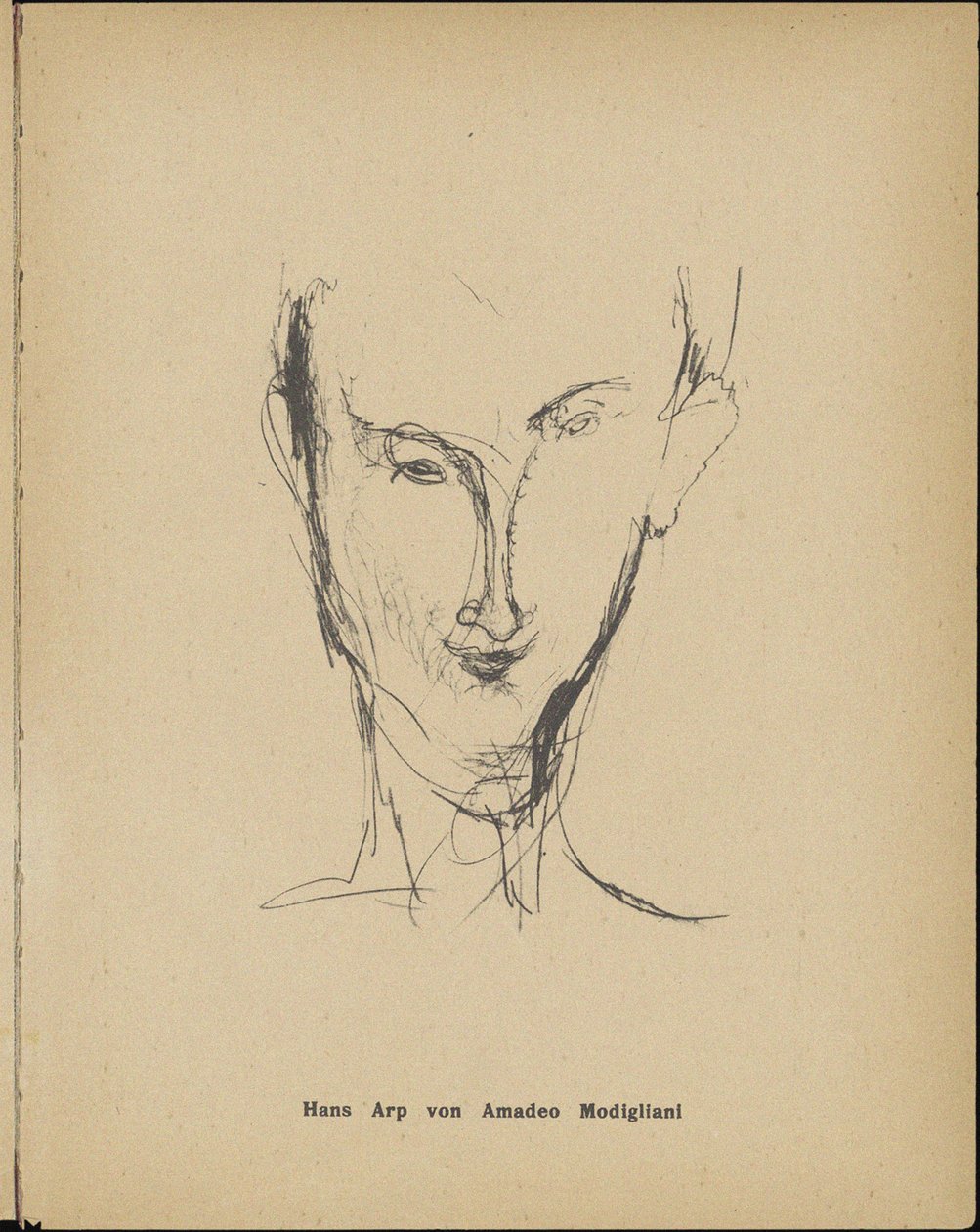 Portrait de Hans Arp 1886-1966, 1916 - Amedeo Modigliani