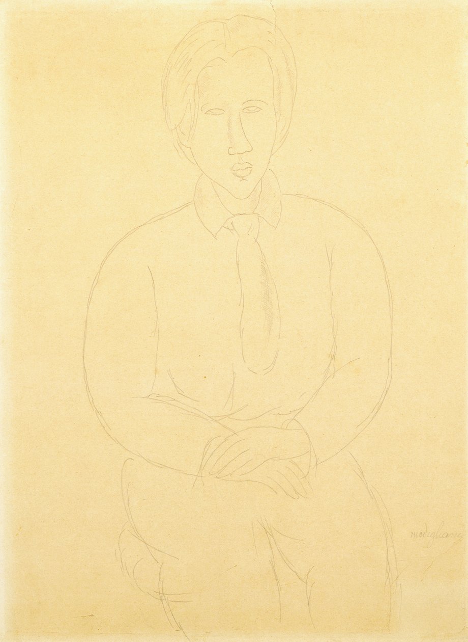 Portrait de Soutine assis, 1917 - Amedeo Modigliani