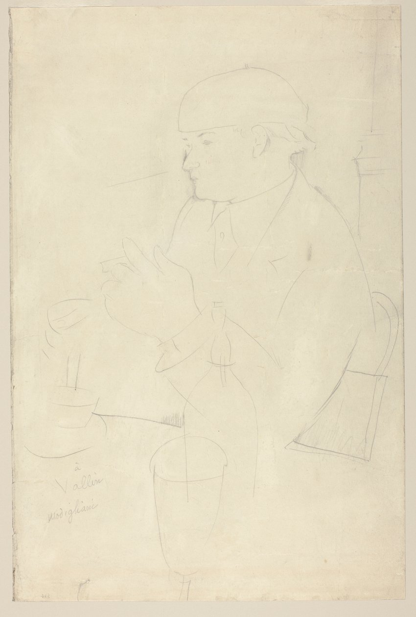 Portrait de Vallin | Amedeo Modigliani | Estampe d'art