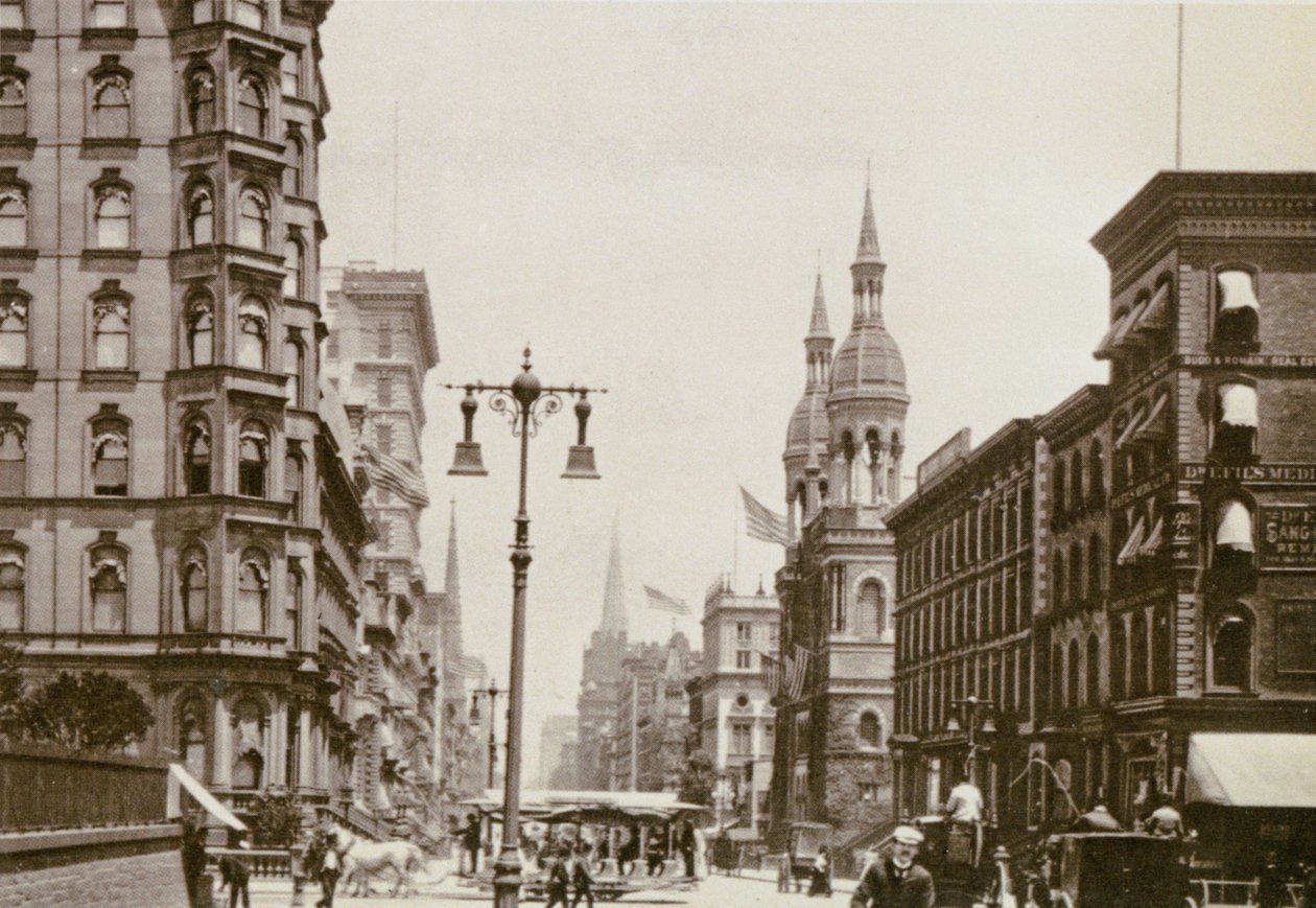 Coin de la 5e Ave. et de la 42e rue, New York, 1898 - American Photographer