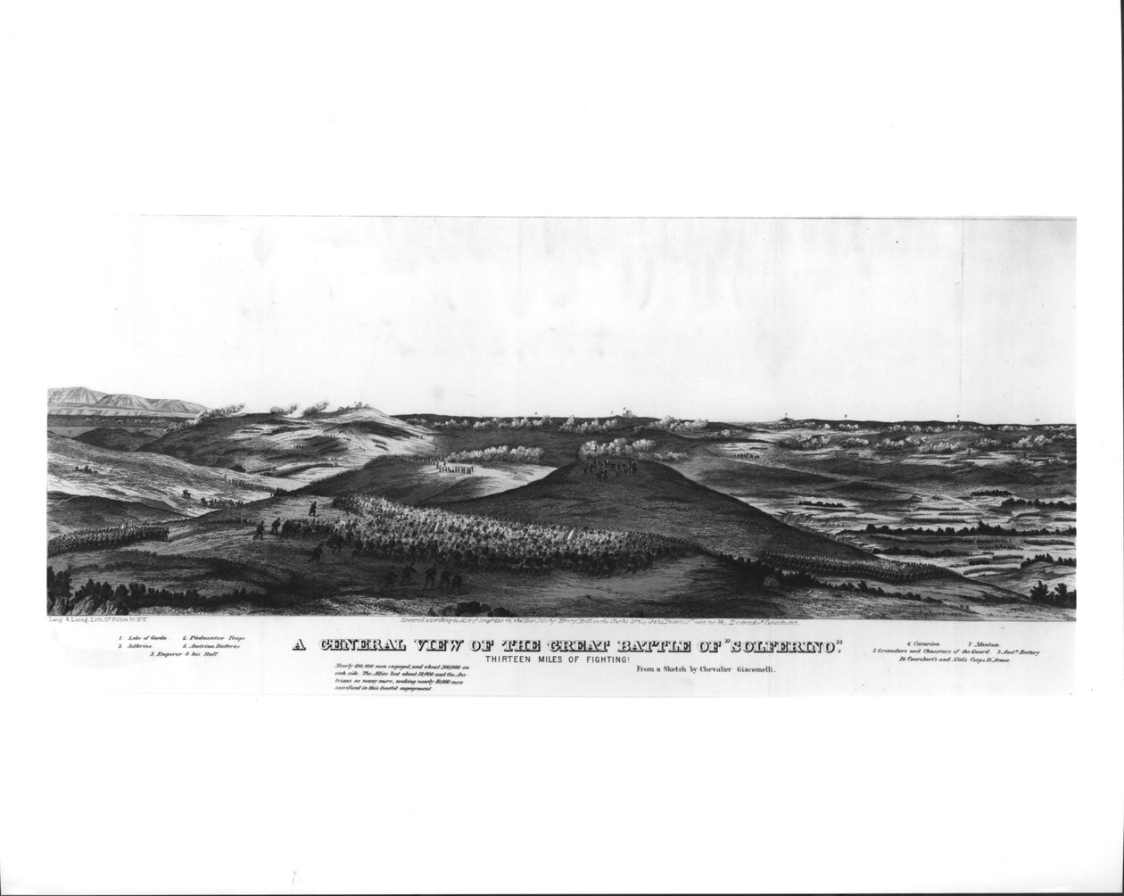 Vue générale de la grande bataille de Solferino, 24 juin 1859, d