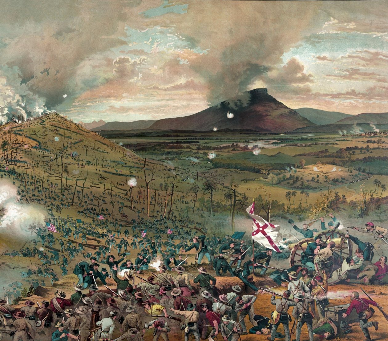 Bataille de Mission Ridge, 25 novembre 1863 - présenté avec les compliments de la McCormick Harvesting Machine Company, pub. 1886 - American School
