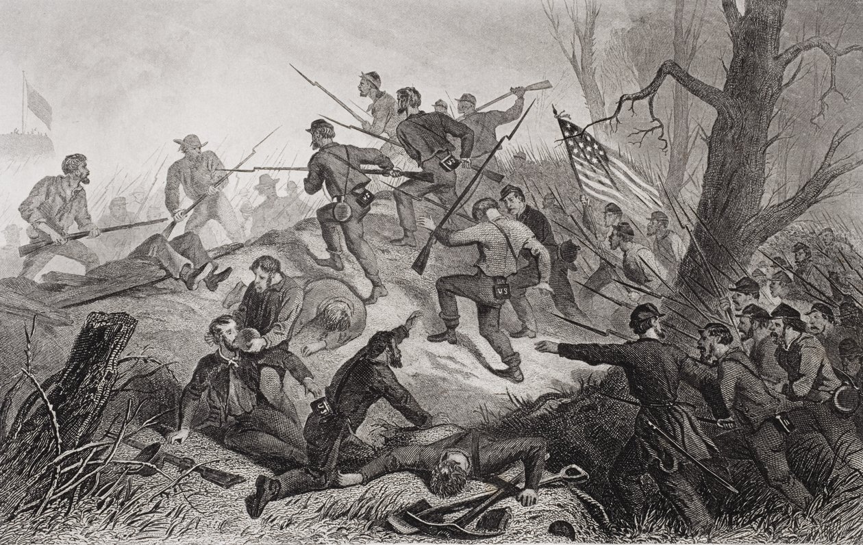 Charge sur Fort Donelson, Tennessee, 1862 - American School