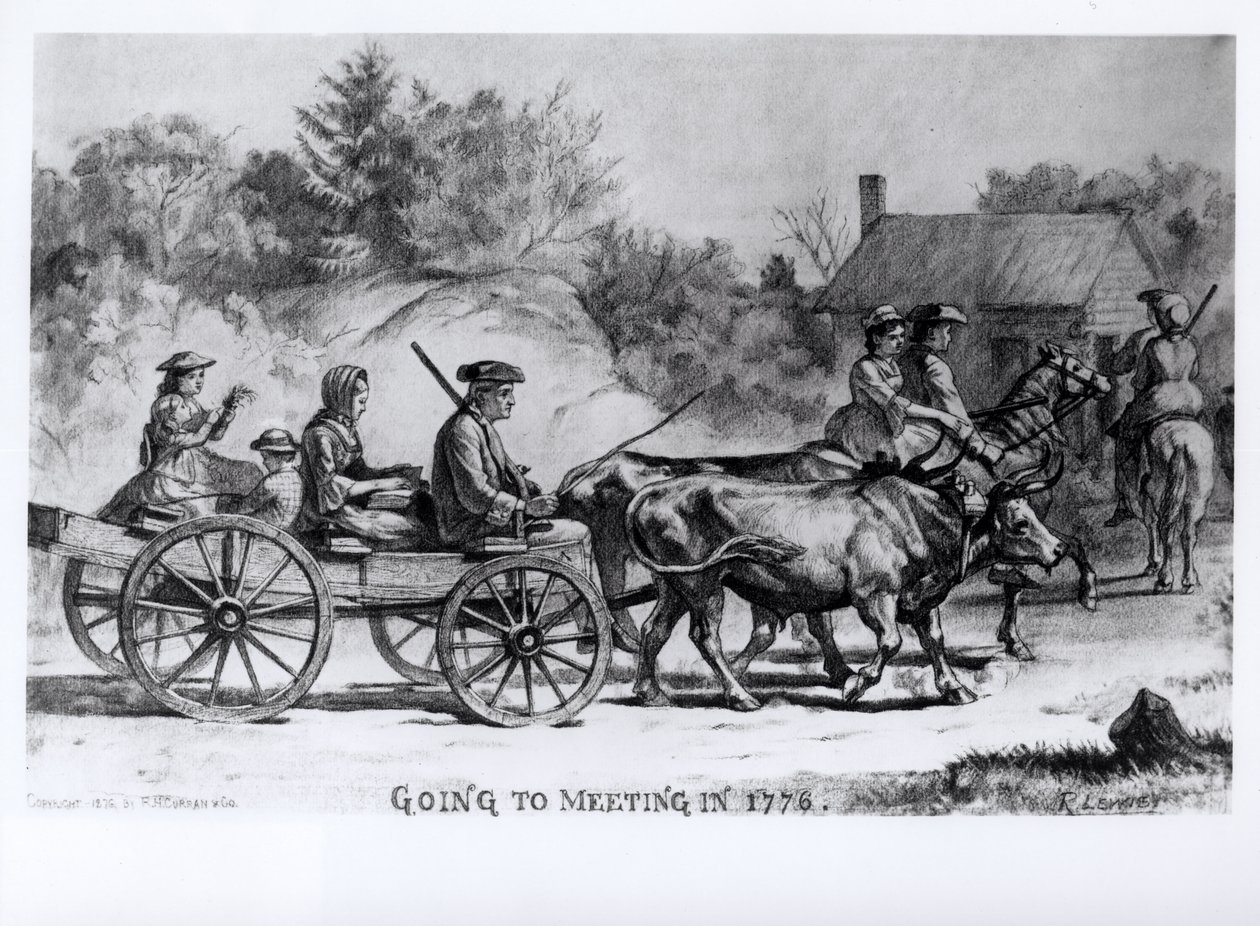 Aller à la réunion en 1776, 1876 - American School