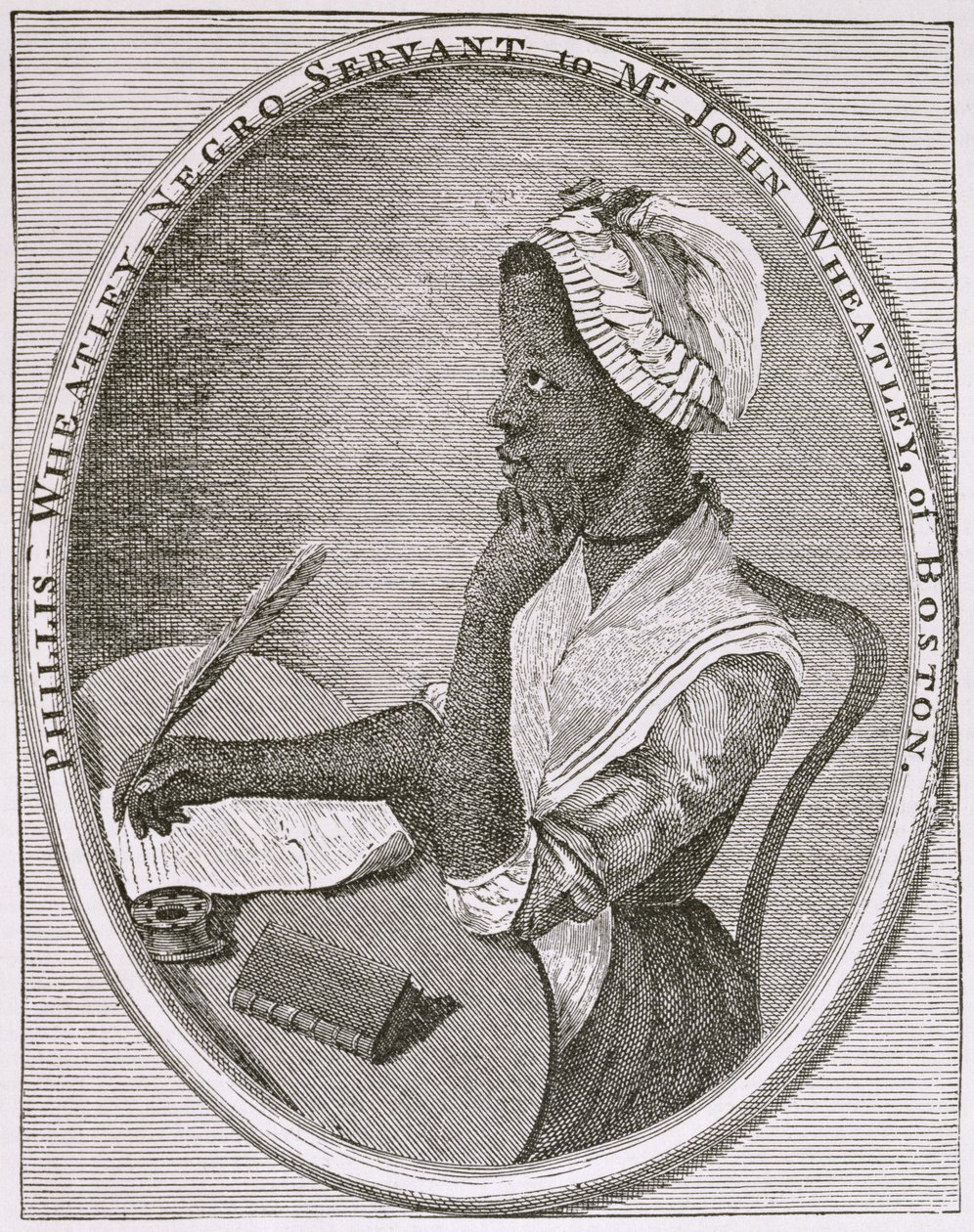 Portrait de Phillis Wheatley - American School