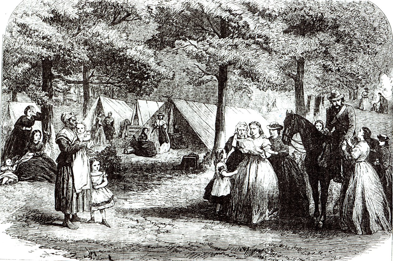 Réfugiés du Sud campant dans les bois près de Vicksburg, 1863 - American School