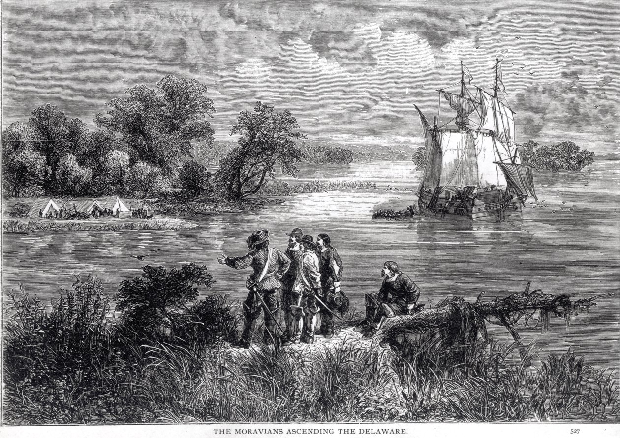 Les Moraves Montant le Delaware, de 