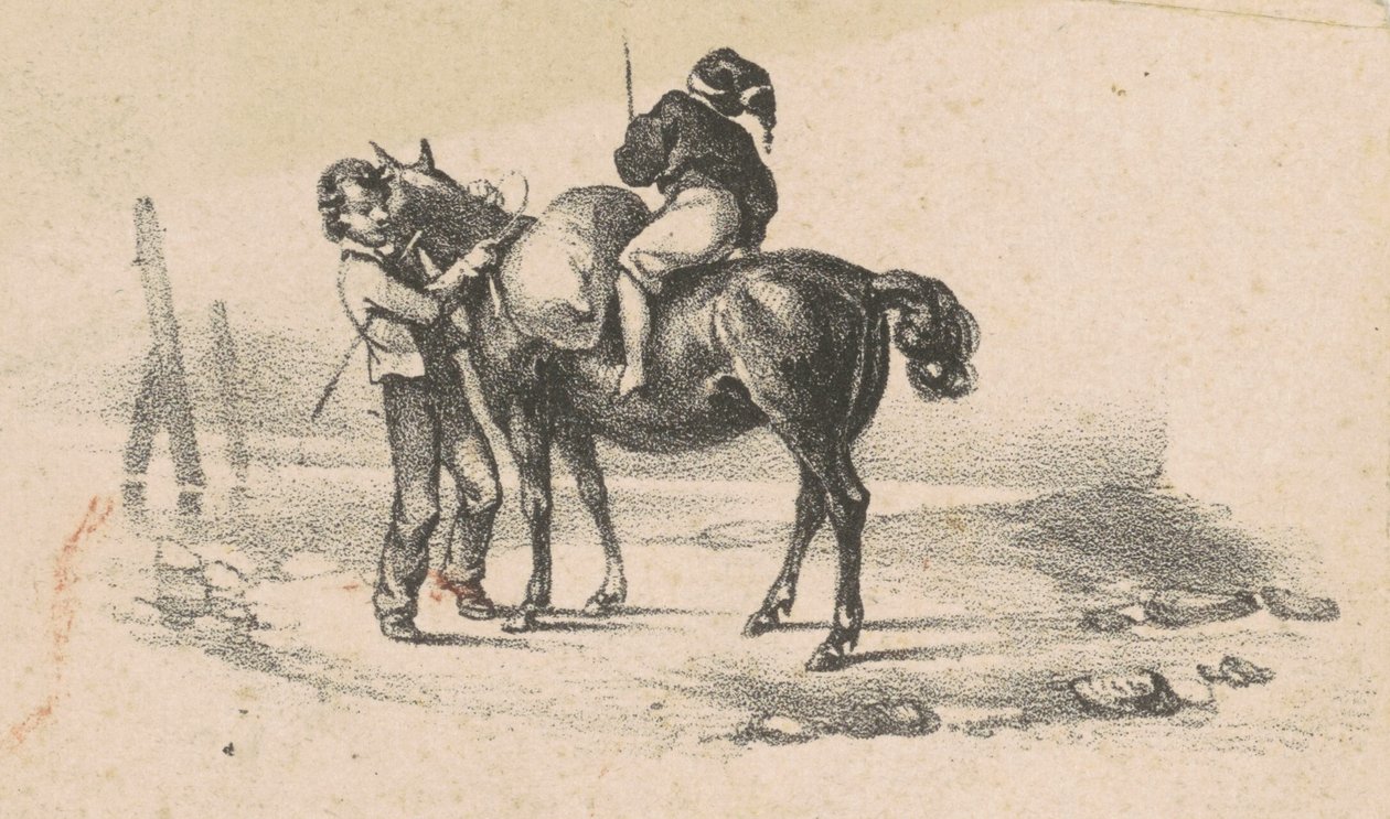 Jeunes et un cheval - American 19th Century