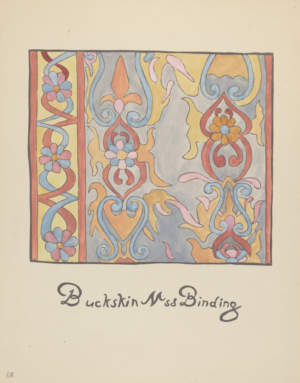 Planche 48 : Design en peau de daim : du portfolio "Dessins coloniaux espagnols du Nouveau-Mexique" - American 20th Century