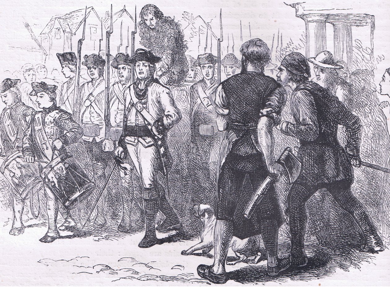 Un paysan goudronné et emplumé, illustration de l