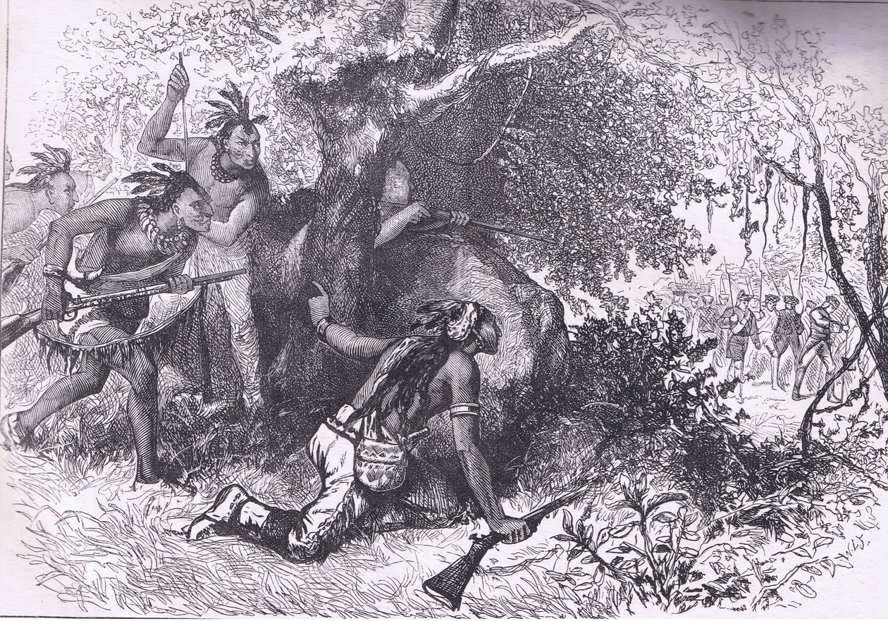 Trahison des Cherokees 1760, illustration de l