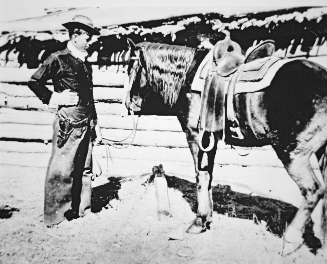 Butch Cassidy (1866-1908/09) avec son cheval - American Photographer