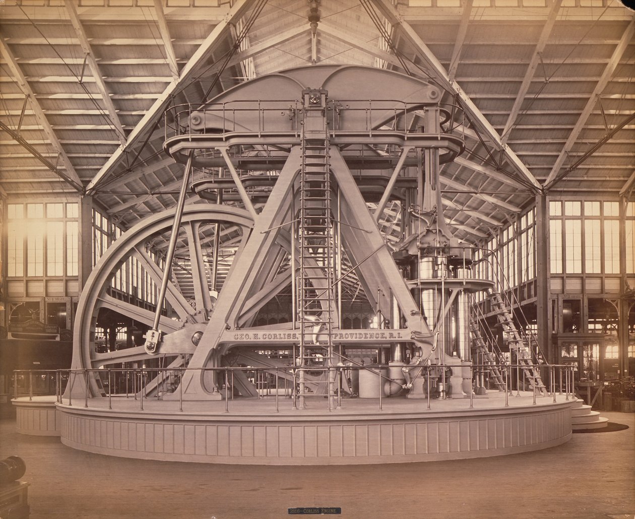 Moteur Corliss, Exposition internationale du centenaire, Philadelphie, 1876 (tirage albuminé) - American Photographer