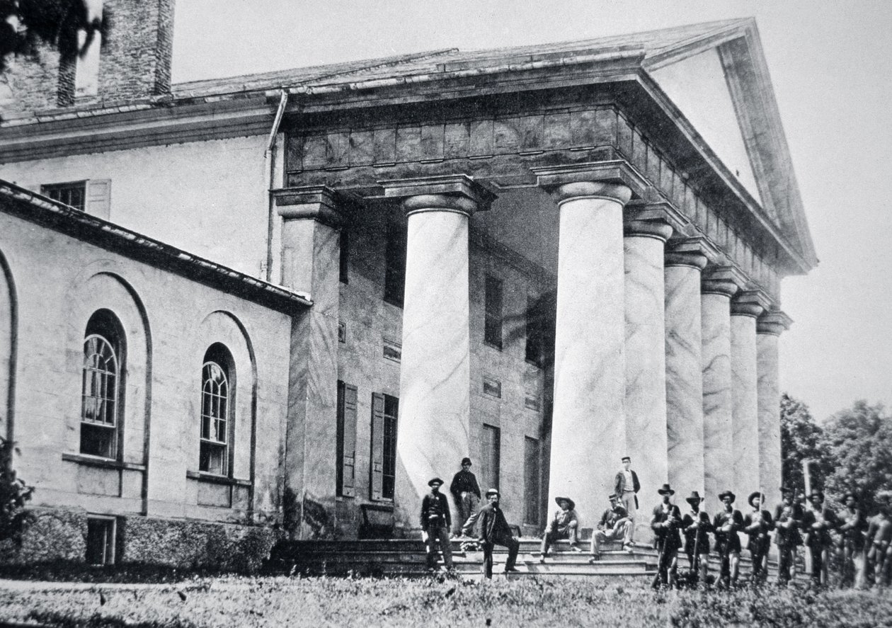 Les troupes fédérales occupant le manoir de Robert E. Lee, Arlington House - American Photographer