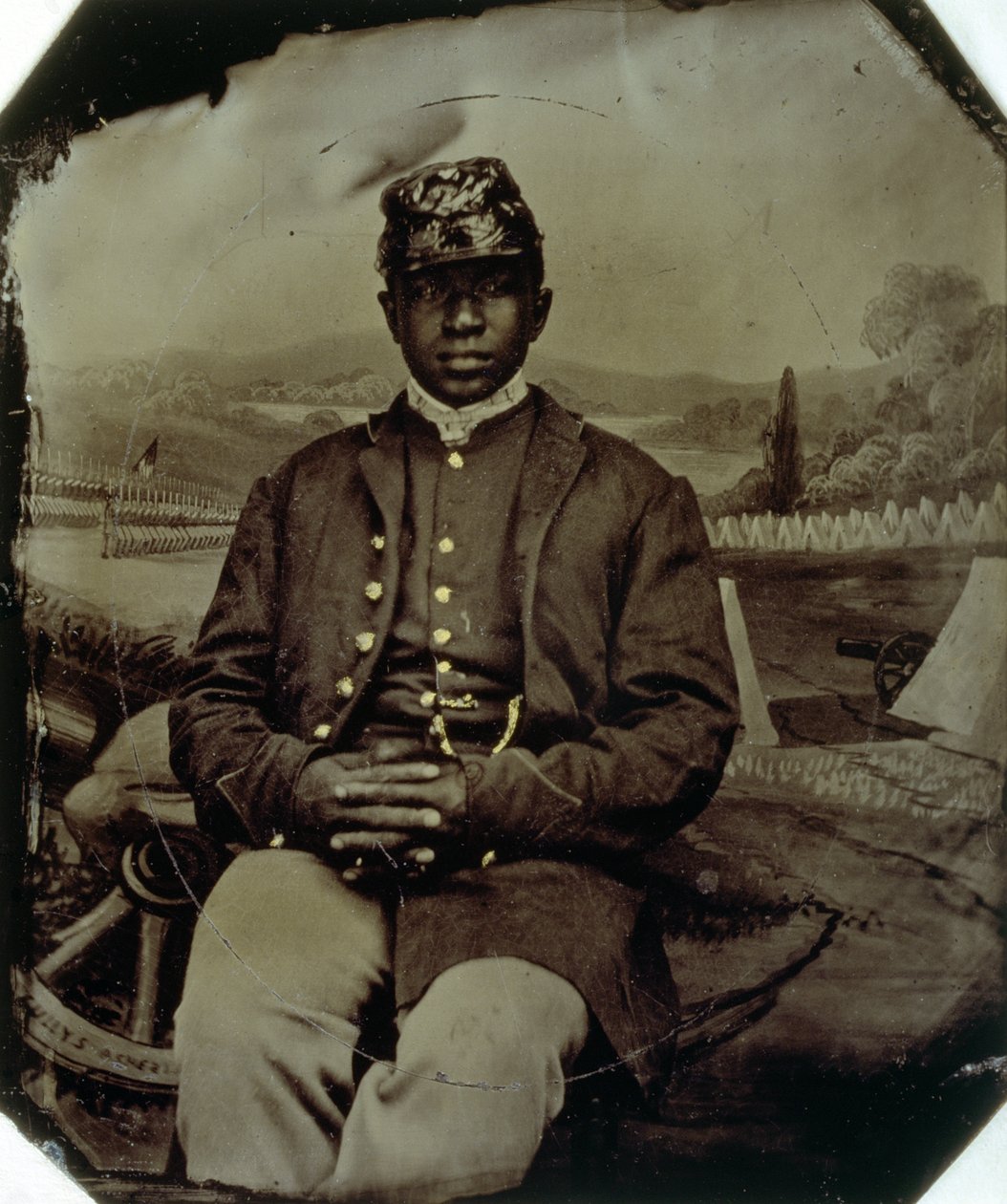 Abraham F. Brown, de la 54e Infanterie du Massachusetts, vers 1863 (tintype) - American School