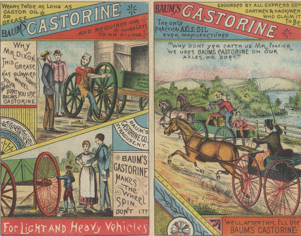 Publicité pour le Castorine de Baum, 1884 - American School
